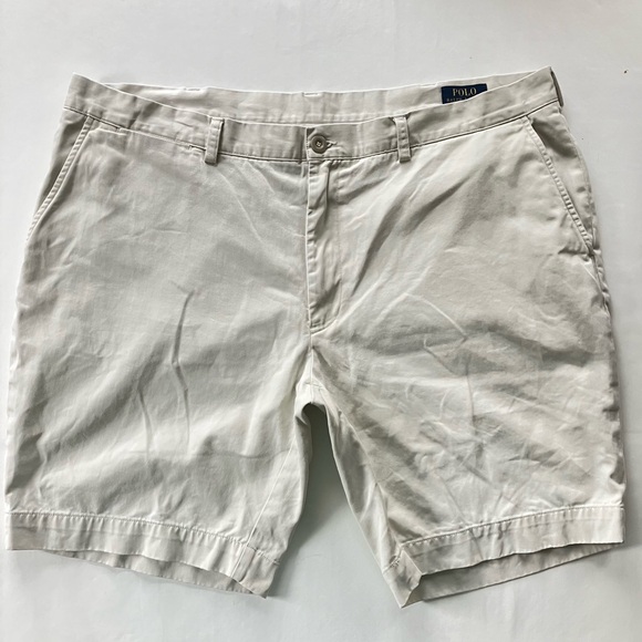 Polo Ralph Lauren Khaki Shorts Size 40 Waist Classic Fit 9" - Picture 1 of 13